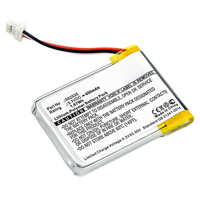 Mitac Mio 582535 Batterie 450mAh de subtel