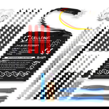 Pack batterie 700mAh et outils pour navigateur GPS TomTom Start 20 / Start 25 - kit pour remplacement facile d'une batterie 1ICP6/34/36 AHA11108001 ALHL03708003 VF3k de système GPS portable