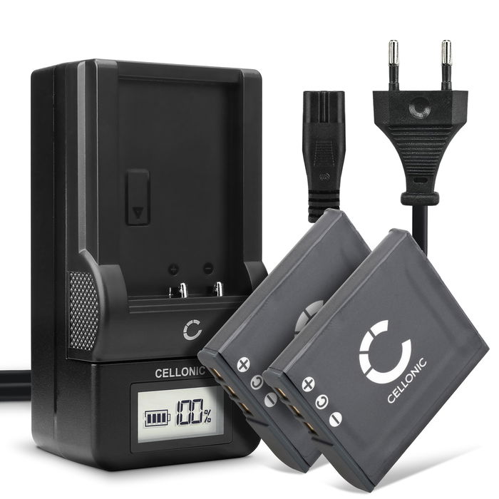 2x Sony Cyber-shot DSC-W80 Batterie + Chargeur 900mAh de CELLONIC
