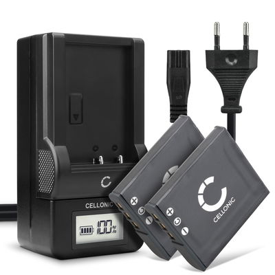 Pack de 2x batteries NP-BG1 NP-FG1 900mAh pour appareil photo Sony DSC-H50 H3 H7 H9 H10 H20 H55 H70 H90 DSC-HX9V HX5V HX7V HX10V HX20V DSC-W55 - Avec chargeur BC-CSGB BC-CSGC et câble d'alimentation