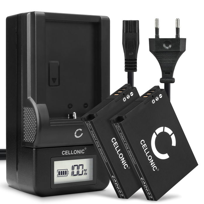 2x Samsung WB850F Batterie + Chargeur 1050mAh de CELLONIC