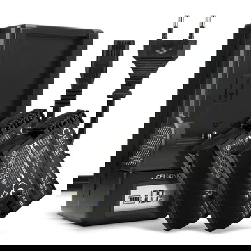 Pack de 2x batteries EN-EL15b EN-EL15a 2000mAh pour appareil photo Nikon D7200 D7000 D7100 D750 D7500 D500 D600 D610 D800 D810 D850 Z6 Z7 - Avec chargeur MH-25 et câble d'alimentation