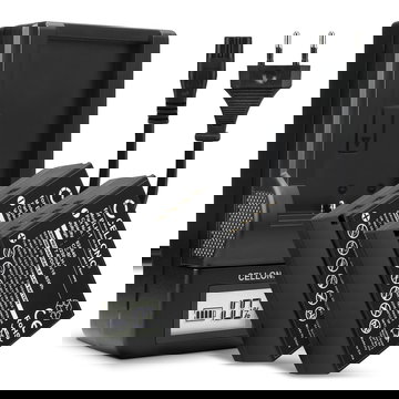 Pack de 2x batteries BLH-1 2250mAh pour appareil photo Olympus OM-D E-M1 Mark II OM-D E-M1 Mark III OM-D E-M1X / BLH-1 / BCH-1 - Avec chargeur BCH-1 et câble d'alimentation