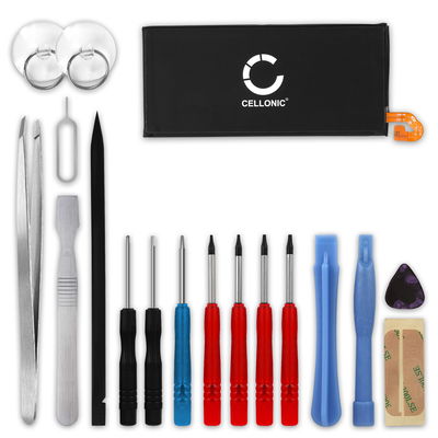 Pack batterie 2400mAh et outils pour téléphone portable Samsung Galaxy J3 (2017) - kit pour remplacement facile d'une batterie EB-BJ330ABE de smartphone GSM