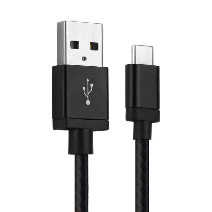 Câble USB USB C Type C 1m pour tablette Huawei MediaPad M5 8.4 / M5 10.8 / M5 Pro / M5 lite 10 - Transfert de données et charge 3A Nylon noir