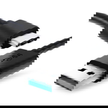 Câble USB C Type C de 1m pour montre Nokia 8.3, 8.1 / 7.2, 7.1, 7+ / 6.2, 6.1 / 5.4, 5.3 / 3.4 / 9 Pureview / M2 data et charge 3A noir en PVC