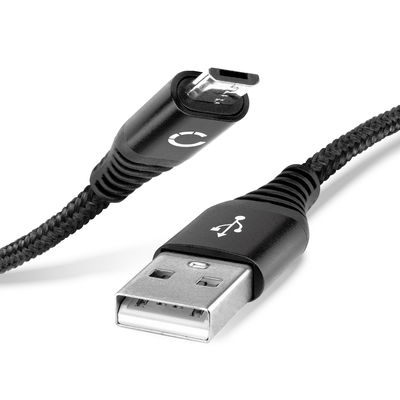 Câble Micro USB de 1m pour montre Blackview A8 Pro / A8 MAX / A8 / A7 Pro / A7 / A5 / E7s / R6 / R6 Lite data et charge 2.4A noir en PVC