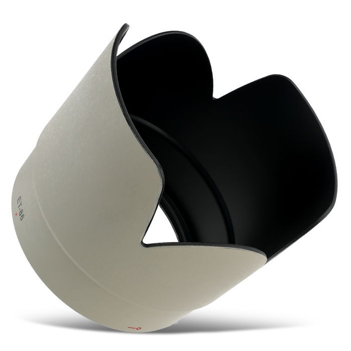 ET-86 White Camera Lens Hood for Canon EF 70-200mm f/2.8L IS USM - Plastic Bayonet Flower / Tulip / Petal Lens Shade from CELLONIC