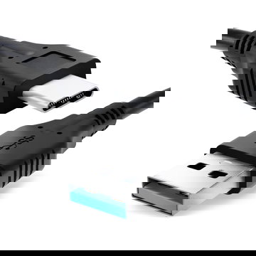 Câble Data (LONG CONNECTEUR) pour Ulefone Armor 10 5G, 9, 9E, 8, 7, 7E, 6, 6E, 6S, 3, 3W, 2, X8 - 1m, 3A Câble USB, noir