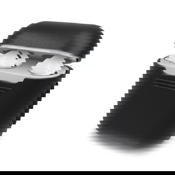 Étui de protection en Silicone couleur noir pour Apple AirPods AirPods 2 - coque souple antidérapante haute résistance