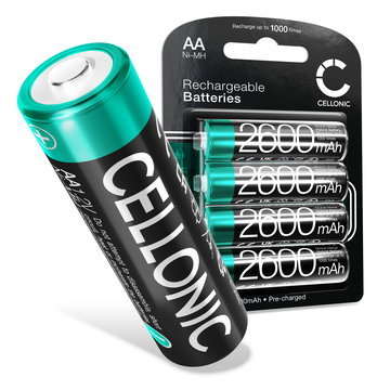 4x Batterie PURE Elan One2, Elan E3, Elan One, Elan BT3, Elan IR5, Elan IR3, Pop Maxi S, Pop Maxi BT NiMH 1.2V (2600mAh, 1.2V) de CELLONIC