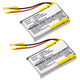 2x 250mAh 3.7V