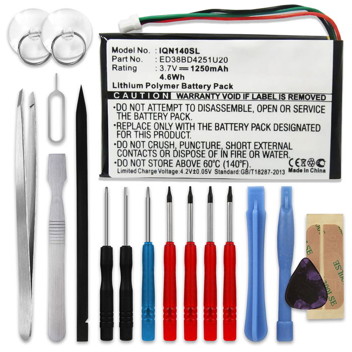 Garmin 361-00019-14 Batterie + kit d'outils 1250mAh de subtel