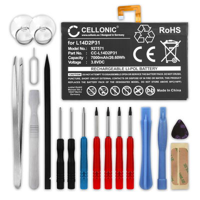 subtel Replacement Tablet Battery for Lenovo Tab 2 A10-70, Tab 2 A10-70F, Tab 2 A10-70L, TB-X103F, Tab 4 TB-X304L, TB-X704N + 17-Tool Tablet Repair Kit - L14D2P31, SB18C03763 7000mAh