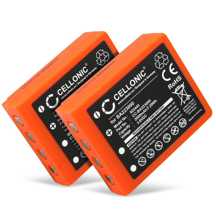 2x HBC Radiomatic Quadrix Batterie 2000mAh de subtel