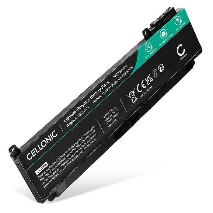 Lenovo ThinkPad T470s Batterie 2000mAh de subtel