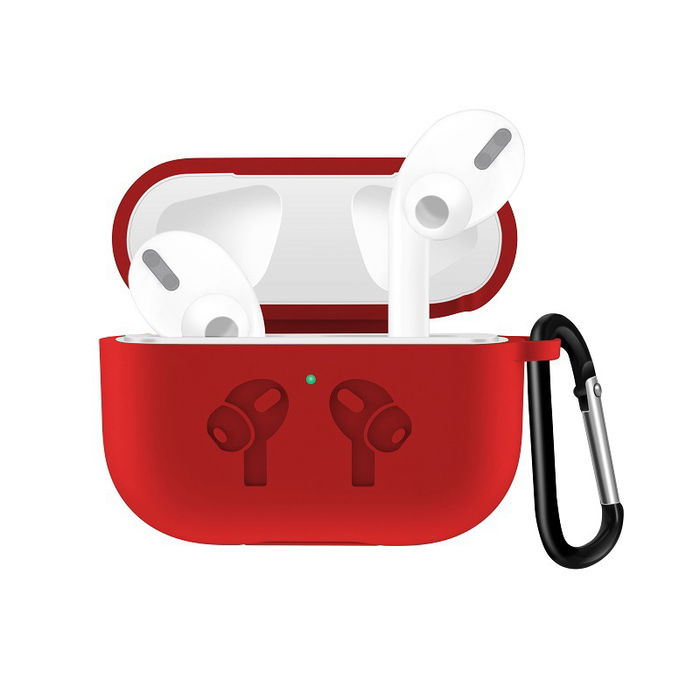 Étui de protection en Silicone couleur rouge pour Apple AirPods Pro - coque souple antidérapante haute résistance