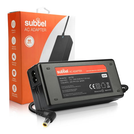 Chargeur secteur Fiche DC 7,9 × 5,5 mm (broche) pour Lenovo ThinkPad X1, X220, T420, X200; B580; B590 – chargeur 90W avec câble 2.6m de subtel