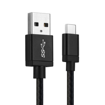 Câble USB C Type C de 1m pour montre Fairphone 4 / 3 / 3 Plus data et charge 3A noir en Nylon