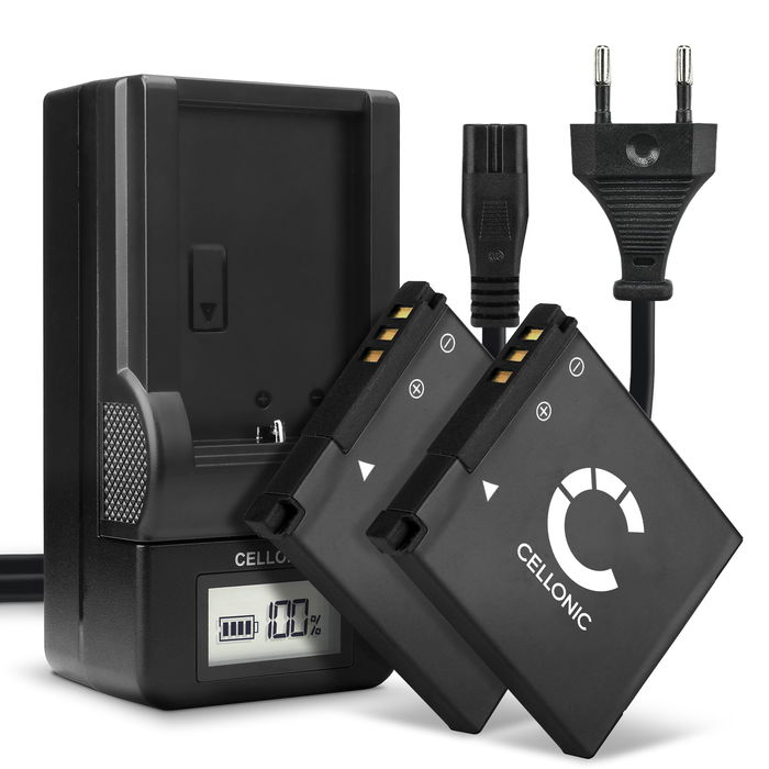 2x Canon NB-8L Batterie + Chargeur 700mAh de CELLONIC