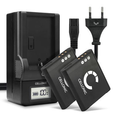 2x 37838 D-LI92 DB-100 LB-050 Camera Battery + Charger Set for Ricoh GR Digital III, CX3 CX4 CX5 CX6 GR, HZ15 PX Theta V, DB-100, 37838 730mAh Replacement Battery LCD Smart Charger