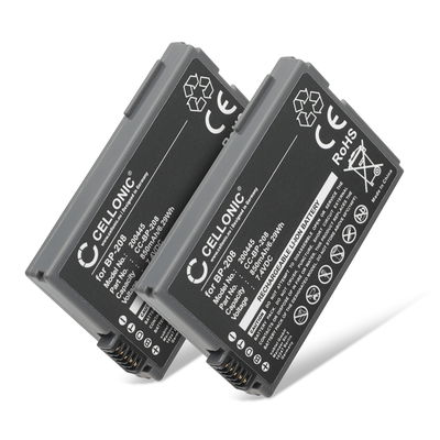2x Batterie pour Canon DC100 DC20 DC10 DC40 DC95 DC19 DC201 MVX4i MVX460 DC21 DC220 MVX450 HR10 BP-208 BP-208DG (700mAh, 7.4V) de CELLONIC