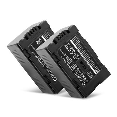 2x Batterie 2200mAh pour appareil photo Panasonic NV-GS11, NV-DS60, NV-DS27 - Remplacement modèle CGA-D54 CGR-D120 -D220