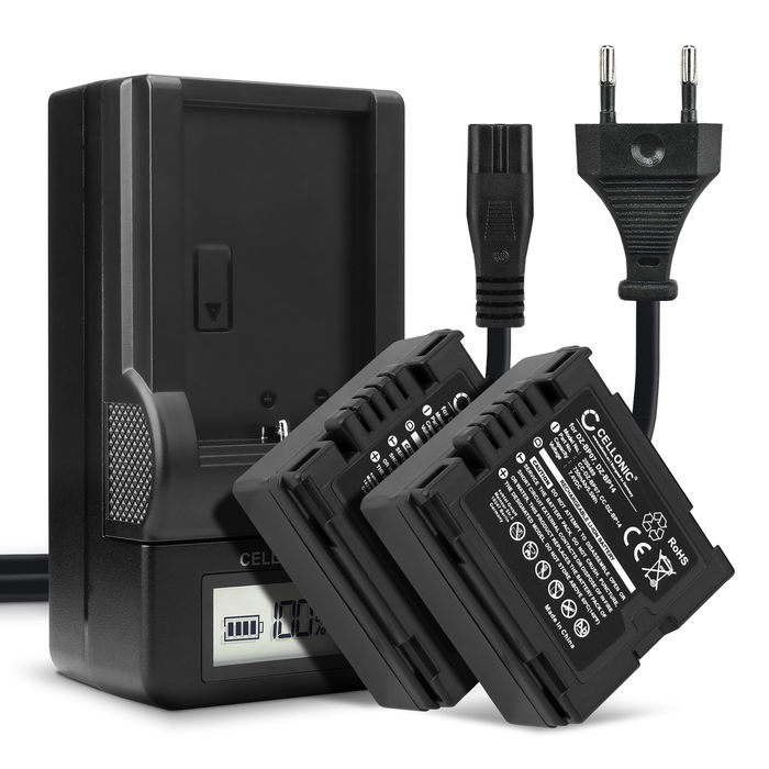 2x Panasonic NV-GS150 Batterie + Chargeur 750mAh de CELLONIC