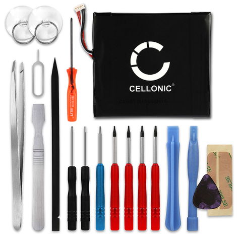 Battery for Nintendo Switch; HAC-S-JP/EU-C0 HAC-003 (3600mAh, 3.7V) + Tool-kit from CELLONIC