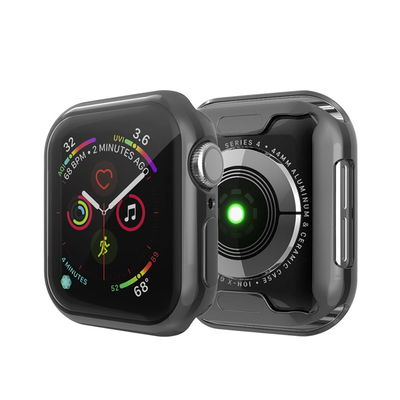 subtel Protection 2 en 1 pour Apple Watch SE / 6 / 5 / 4 - 40mm - coque couleur Transparent / noir anti rayure pour le verre et la monture de votre montre connectée.