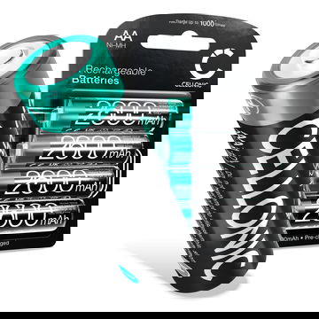 Batterie AA 4x AA 2600mAh pour lampe Maclen MCE03, MCE121 B, MCE121 S