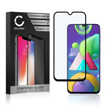 Protection d'écran en verre pour smartphone Samsung Galaxy A30 / A30s / A50 / M21 / M30s / M31 (3D Case-friendly, haute résistance 9H, 0,33mm, Full Glue)