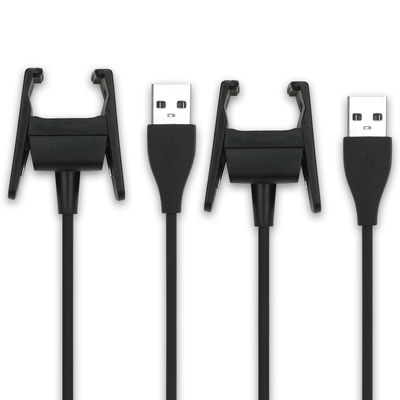 2x Câble Smartwatch Connector 0,20m pour montre FitBit Charge 2 transfert de données et charge noir en