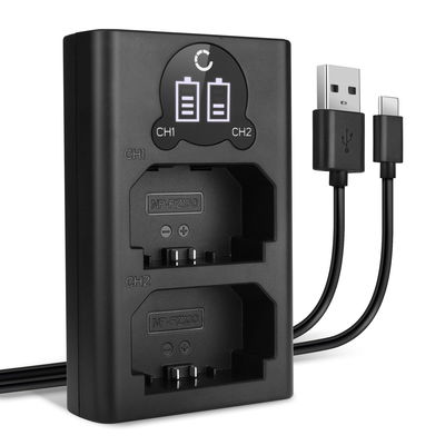 Chargeur double USB (NP-FZ100) pour Sony A7 III Alpha 7 III ILCE-7M3 ILCE-7M3K, A7R III Alpha 7R III ILCE-7RM3, A9 Alpha 9 ILCE-9 + 1m + Câble USB de CELLONIC