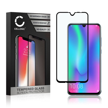 Protection d'écran en verre pour smartphone Honor 10 Lite (3D Case-friendly, haute résistance 9H, 0,33mm, Full Glue)