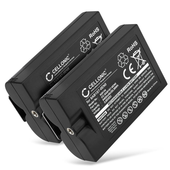 2x Ring Video Doorbell Plus Batterie 6400mAh de Cellonic