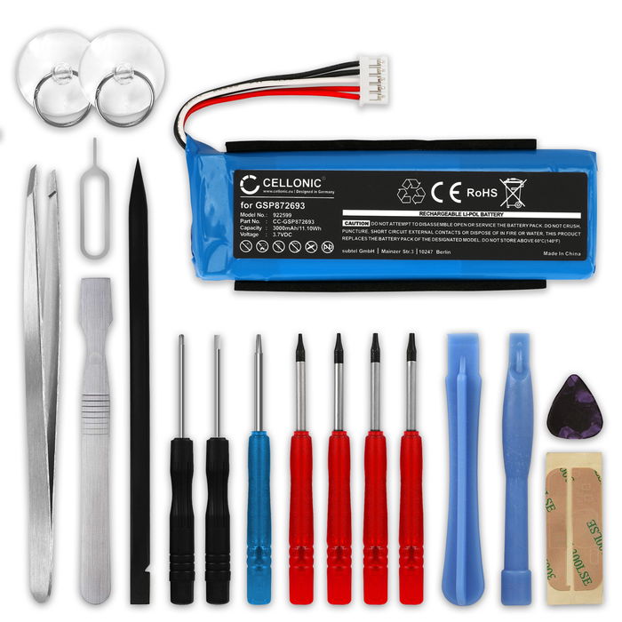 JBL Flip 3 Batterie + kit d'outils 3000mAh de CELLONIC