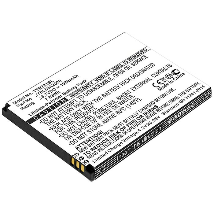 Batterie TP-Link M7350 Version 3.2, Version 4.0 TBL55A2000 Version 3.2 & 4.0 (1900mAh, 3.7V) de CELLONIC