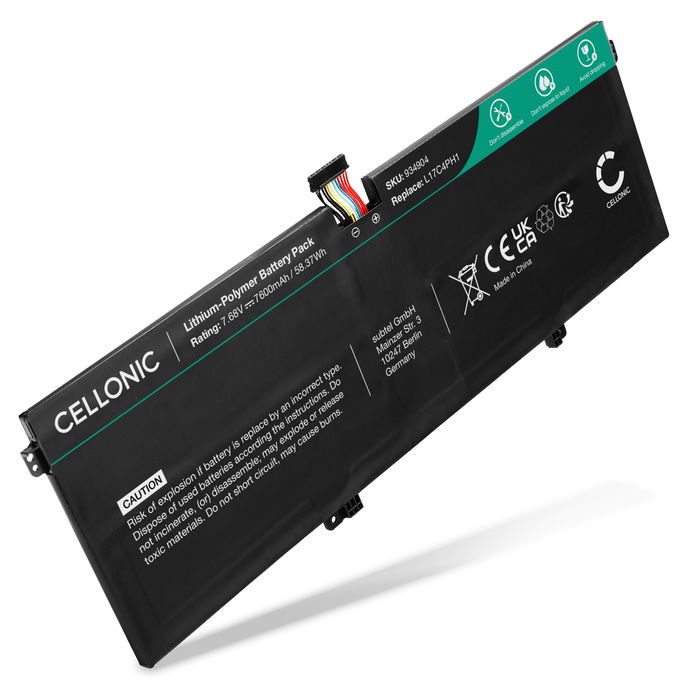Batterie pour Lenovo Yoga C930-13IKB 7.68V 7600mAh de CELLONIC