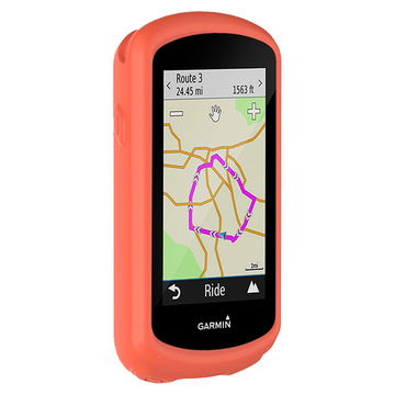 subtel Silicone Case for Garmin Edge 1030 / Edge 1030 Plus Cover - Protective Bumper Shell Skin Shockproof Rubber Housing for GPS SatNav Sat Nav Navi - Orange