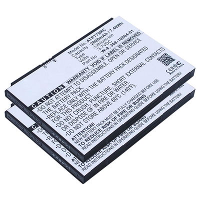 2x Batterie Netgear AirCard 810, 810S, 790S, 790, 779S, AC790S, AC779S, Fuse 779, NTGR779ABB W-7, -7a, -7b, -8a (2000mAh, 3.7V) de CELLONIC