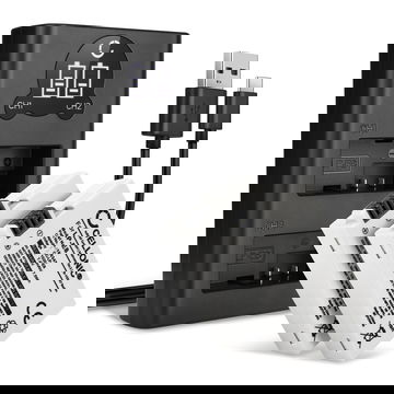 2x Batterie LP-E8 1020mAh + Chargeur Double LC-E8 LC-E8E pour LP-E8 LC-E8 Canon 550D 600D 650D 700D, Rebel T2i T3i T4i T5i, Kiss X4 X5 X6i