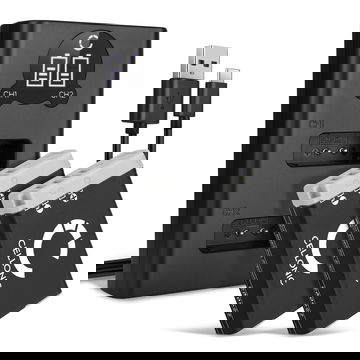 2x Batterie NB-13L 1010mAh + Chargeur Double CB-2LHE pour Canon PowerShot G7X, G7 X Mark II, G5 X, SX740 HS, SX620 HS, SX730 HS, NB13L