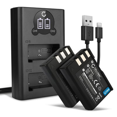 2x Batterie EN-EL9 1000mAh + Chargeur Double MH-23 - EN EL9 ENEL9 EN-EL9a EN-EL9e pour Nikon D3000 D40 D40x D5000 D60