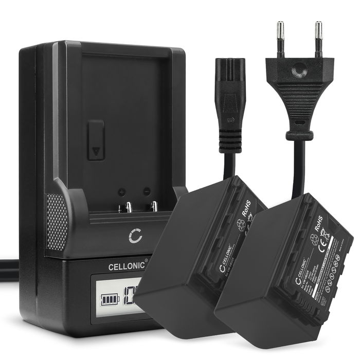 2x Panasonic AG-DVC30 Batterie + Chargeur 4400mAh de CELLONIC
