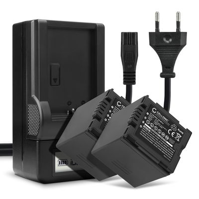 2x CGR-DU14 CGR-DU12 CGA-DU12 Camera Battery + Charger Set for Panasonic NV-GS27 -GS17 -GS400 -GS180 -GS75 -GS500 -GS320 -GS60 VDR-D150 -D100 -D160 SDR-H20 -H280 PV-GS39 -GS150 2100mAh Replacement Battery LCD Smart Charger