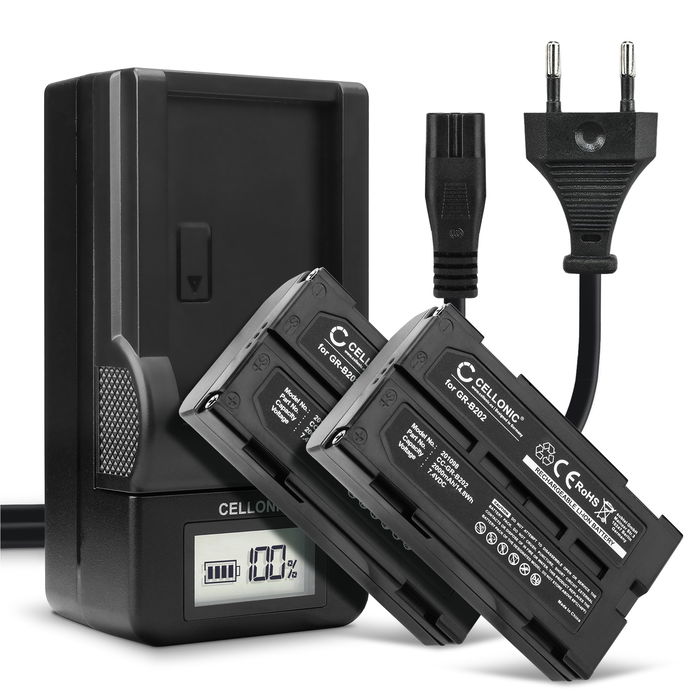 2x Batterie pour Hitachi VM-E555LA Accu 2000mAh Batterie rechange + Chargeur