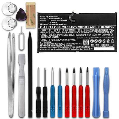 Pack batterie 7300mAh et outils pour tablette Huawei MediaPad M5 10.8 / M5 Pro 10.8 - kit pour remplacement facile d'une batterie HB299418ECW tablette, livre numérique et e-book