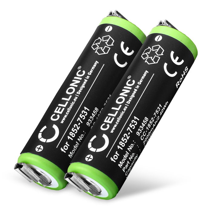 2x Moser ChroMini 1591Q Batterie 2000mAh de subtel