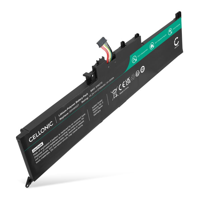 1x Battery for Lenovo ThinkPad Yoga 260, Lenovo 00HW026, 00HW027, SB10F46464, SB10F46465 14.8V 2700mAh from CELLONIC